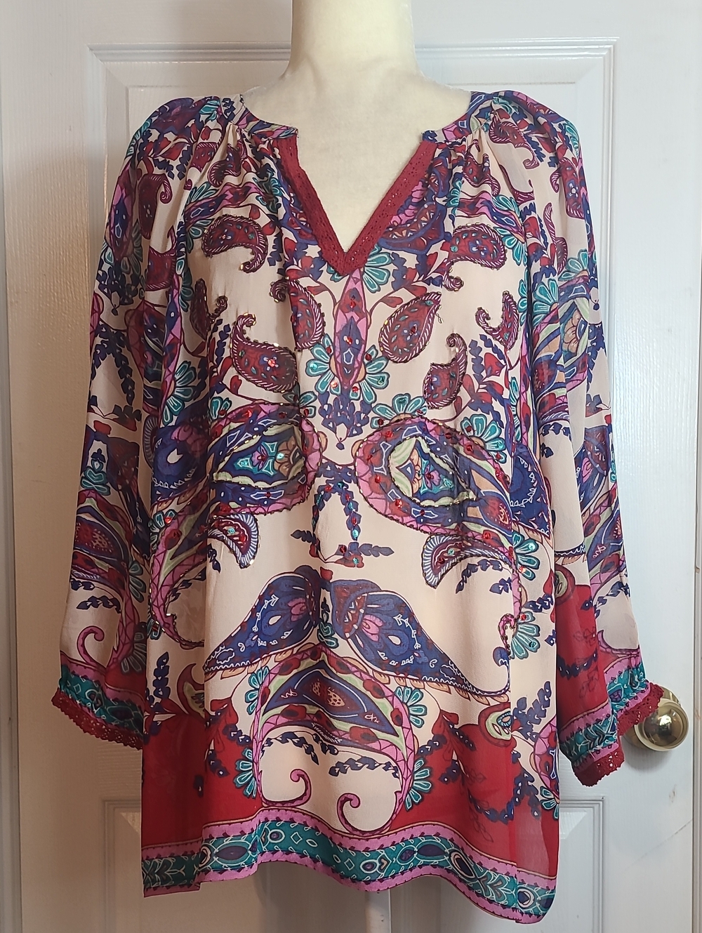 Billa Boho Beaded Blouse